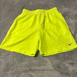 Nike Boys Bright Yellow Athletic Shorts